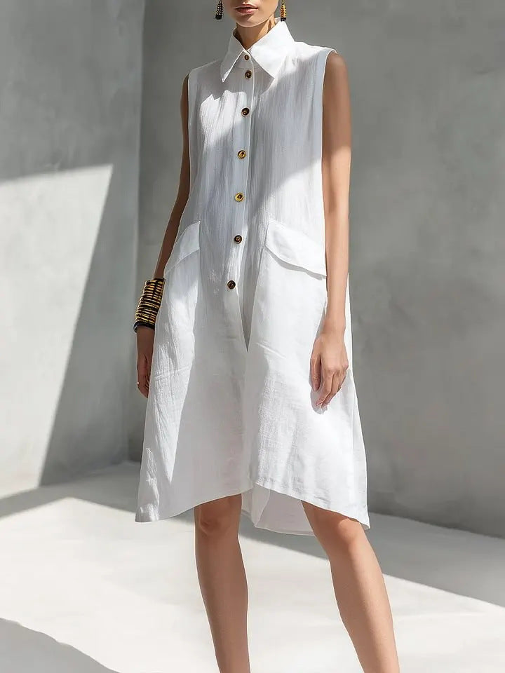 Robe midi décontractée coupe ample pour femme (multicolore)