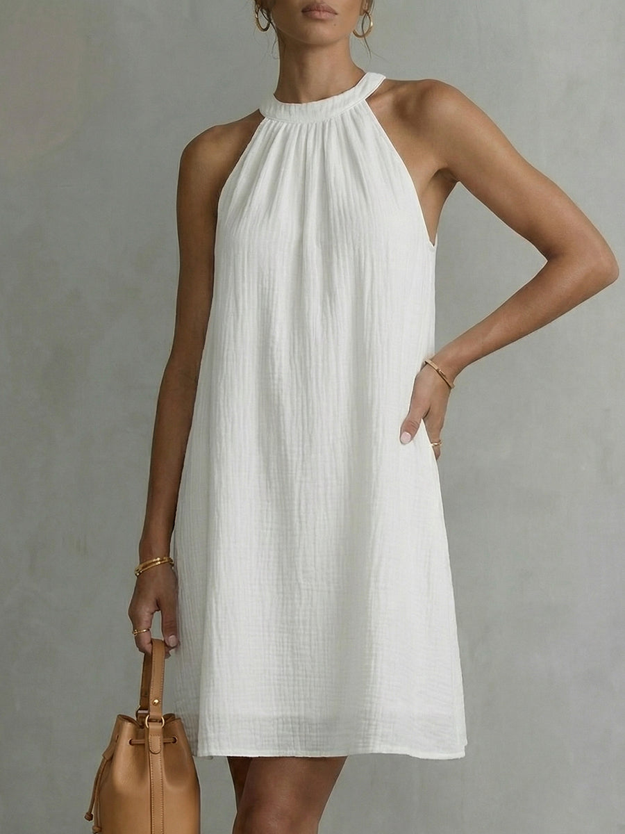 Robe sans manches à licou pour femme
