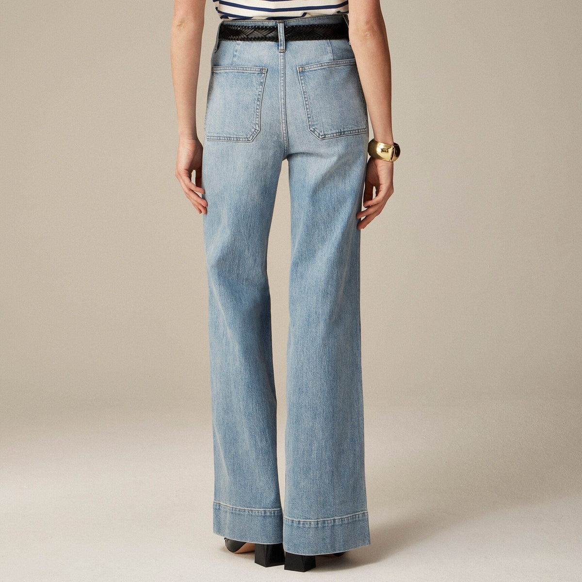 Pantalon de marin ample à contrôle du ventre