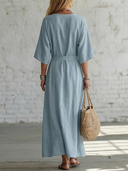 Robe longue en lin sans effort : Votre incontournable pour un style intemporel et léger