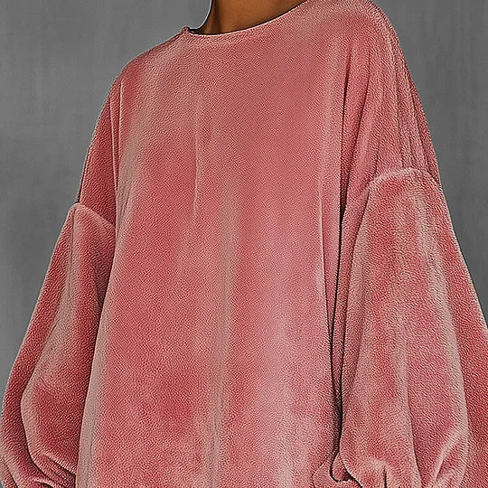 Robe rétro en velours rose pour femme, col montant, à franges