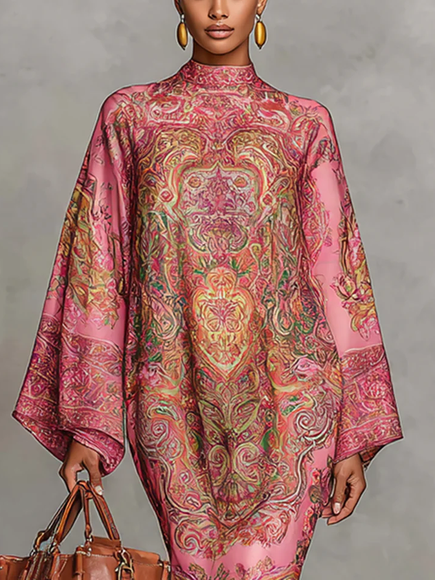 Urban Paisley Plus Size Midi Dress