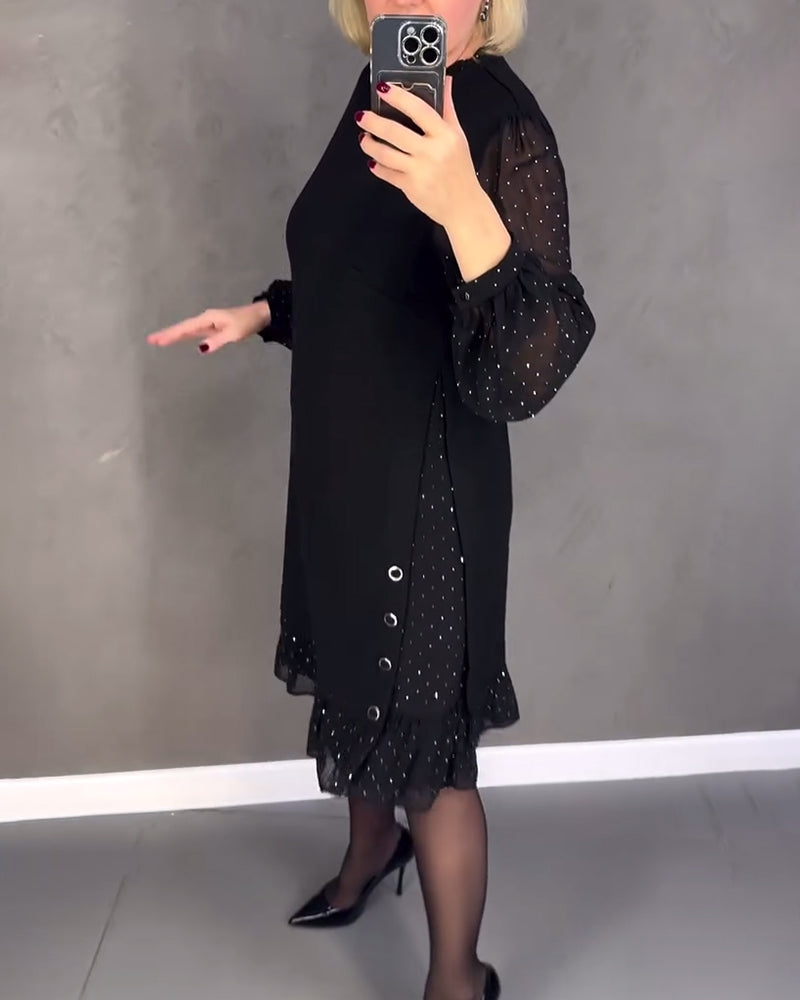 longue robe à pois