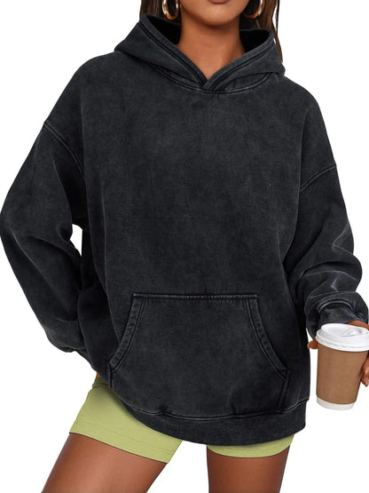 Hoodie délavé oversize unisexe