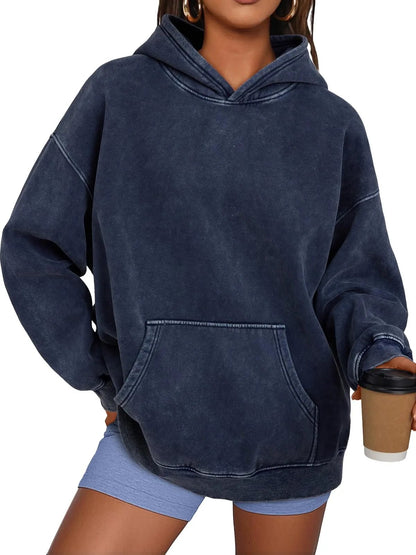 Hoodie délavé oversize unisexe