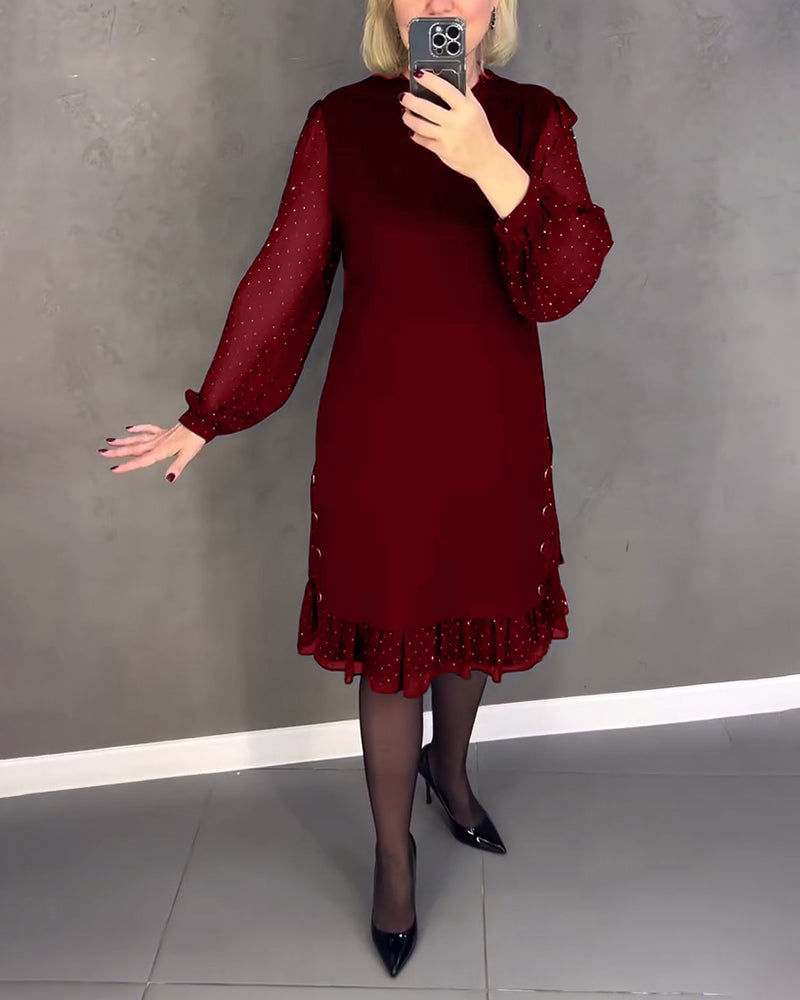longue robe à pois