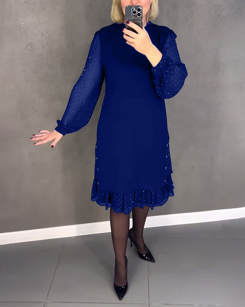 longue robe à pois