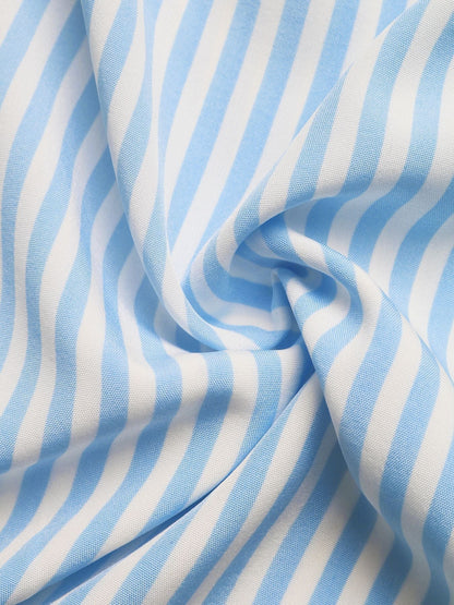 Longue robe rayée à col halter