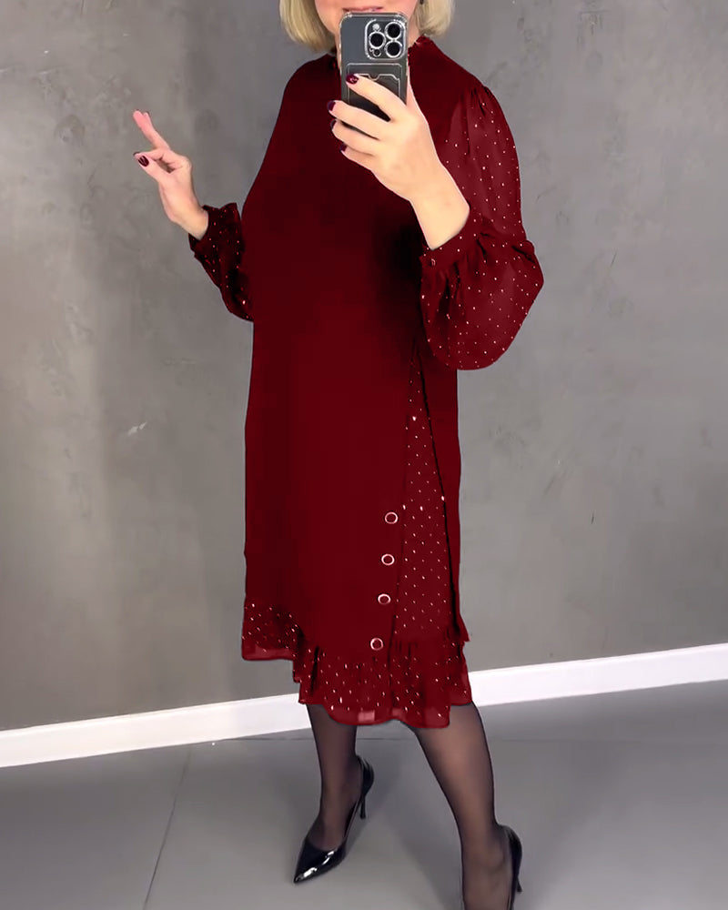 longue robe à pois