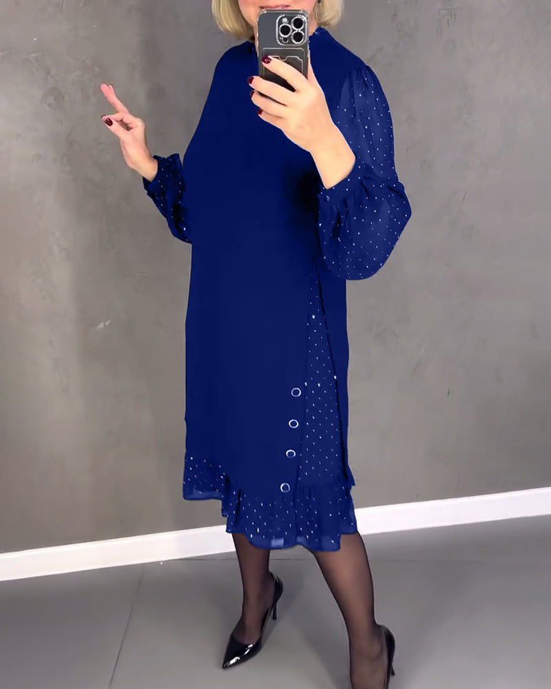 longue robe à pois