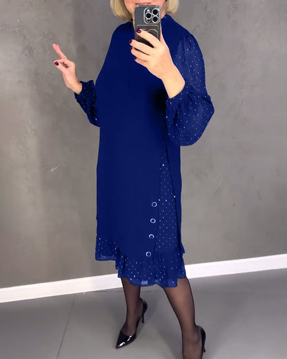 longue robe à pois