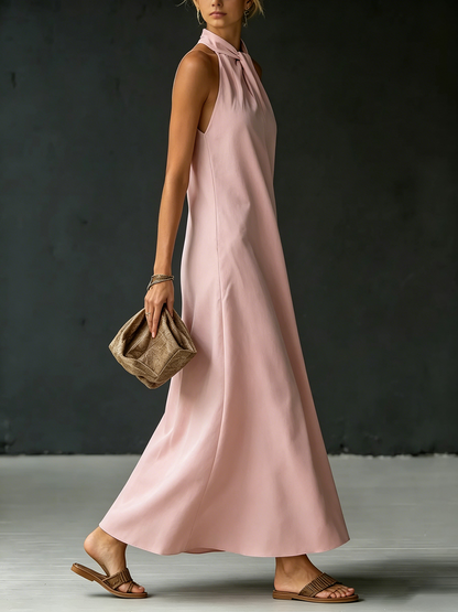 Robe longue dos nu minimaliste et élégante