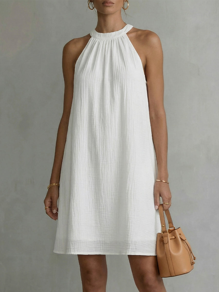 Robe sans manches à licou pour femme