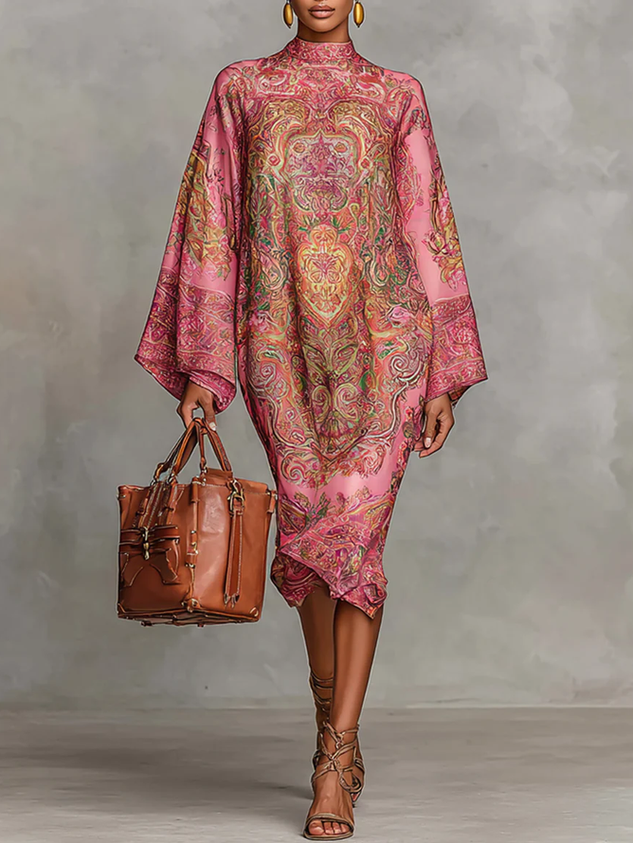 Urban Paisley Plus Size Midi Dress