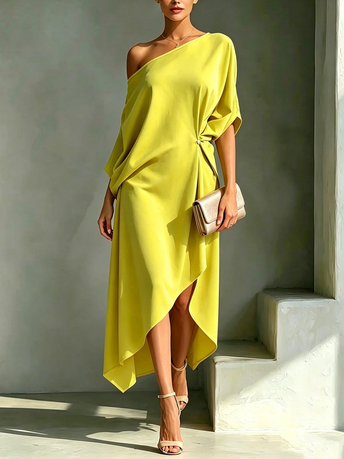 Robe asymétrique élégante et stylée