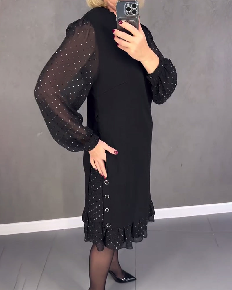 longue robe à pois