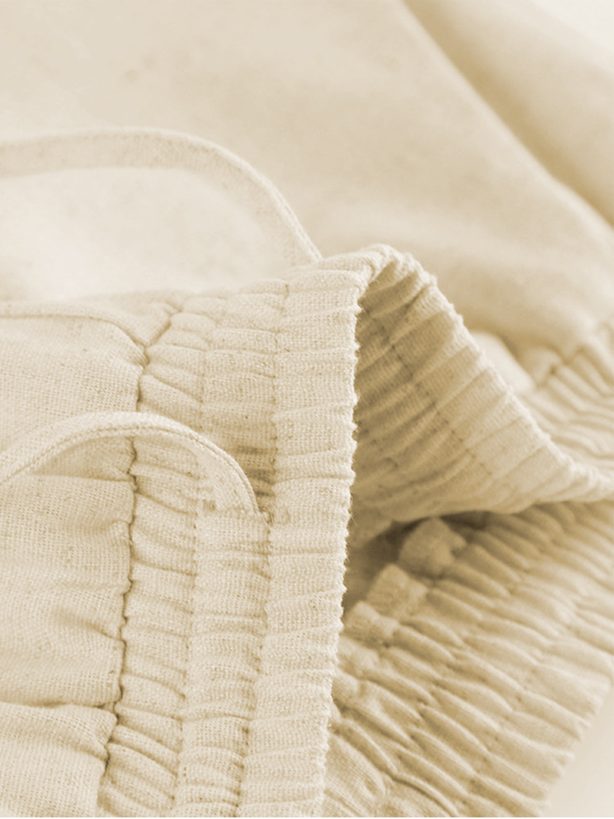 Ensemble deux pièces pantalon large utilitaire en lin