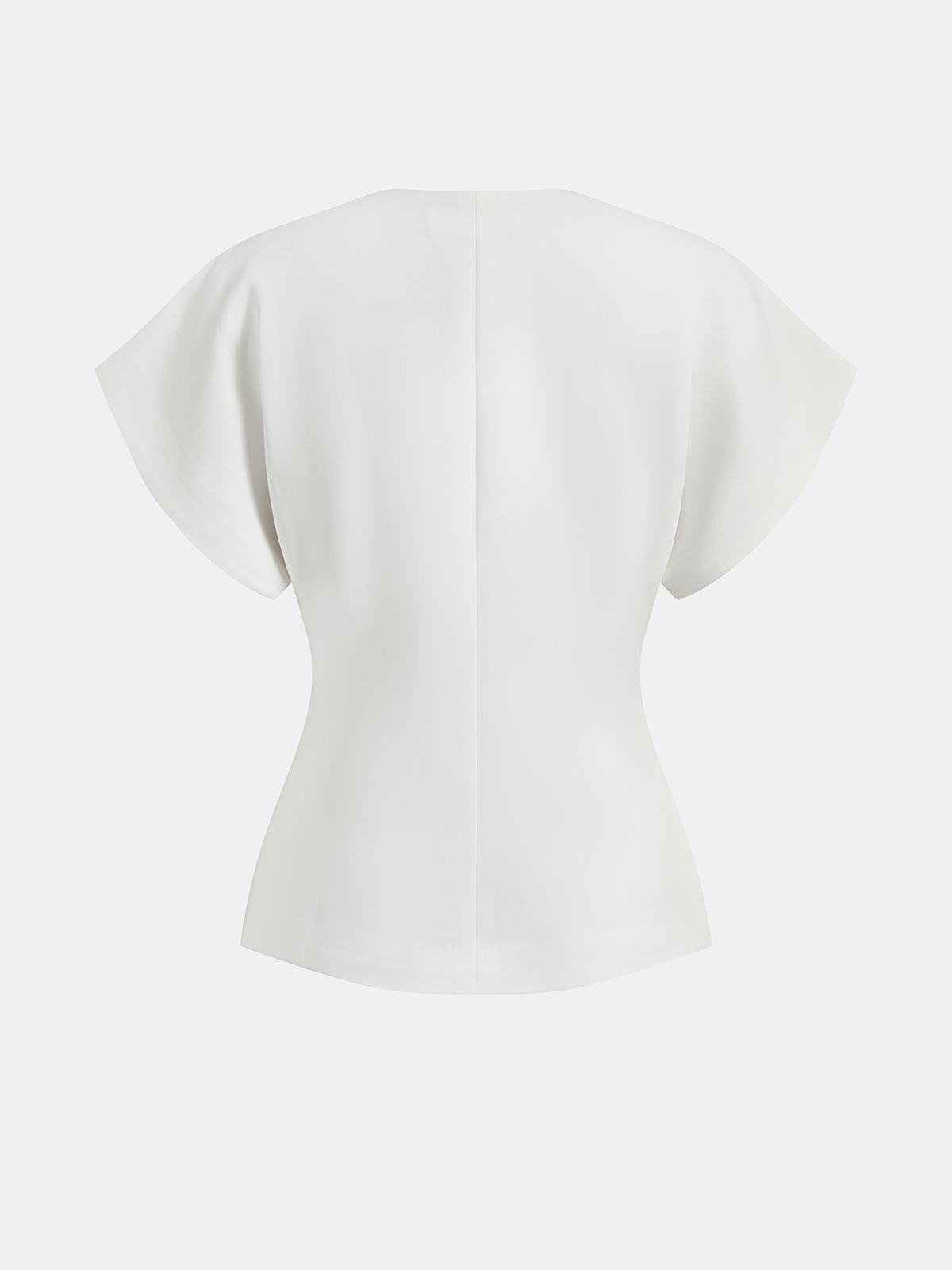 Trendy V-neck button-down blouse