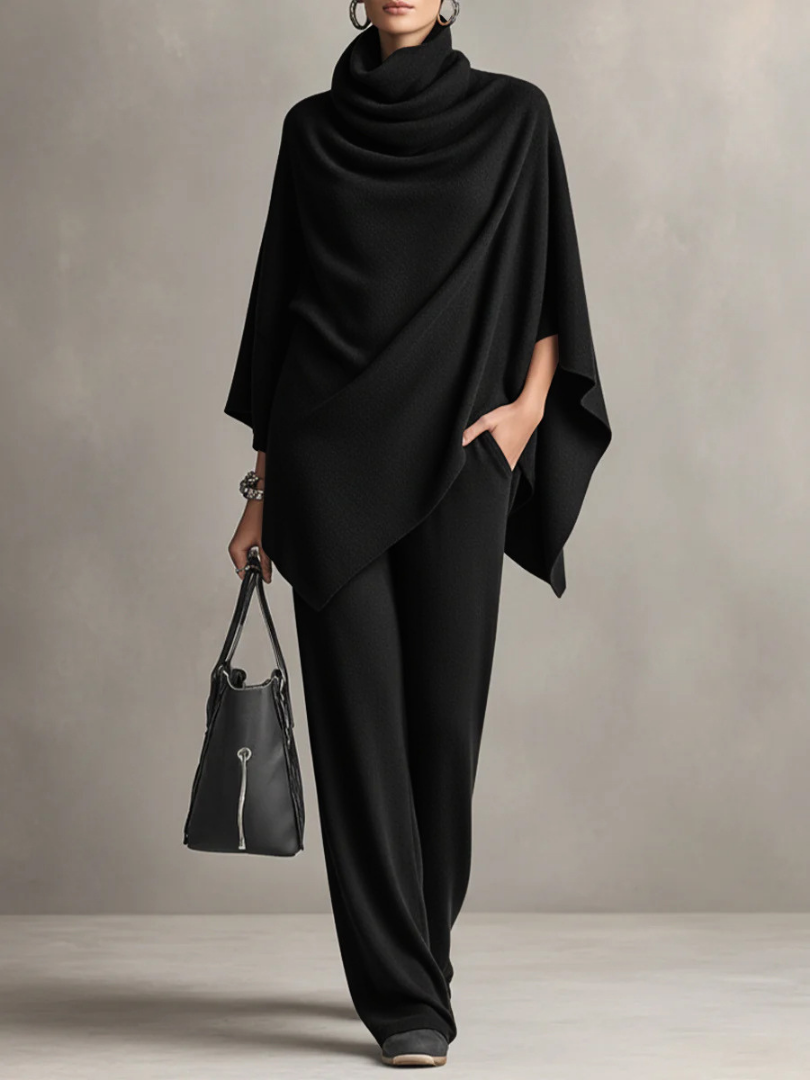 Elegant two-piece draped set
