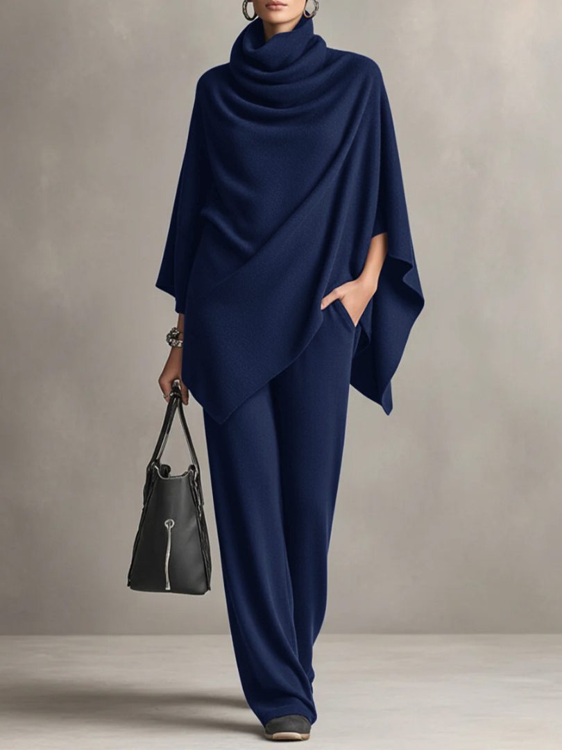 Elegant two-piece draped set