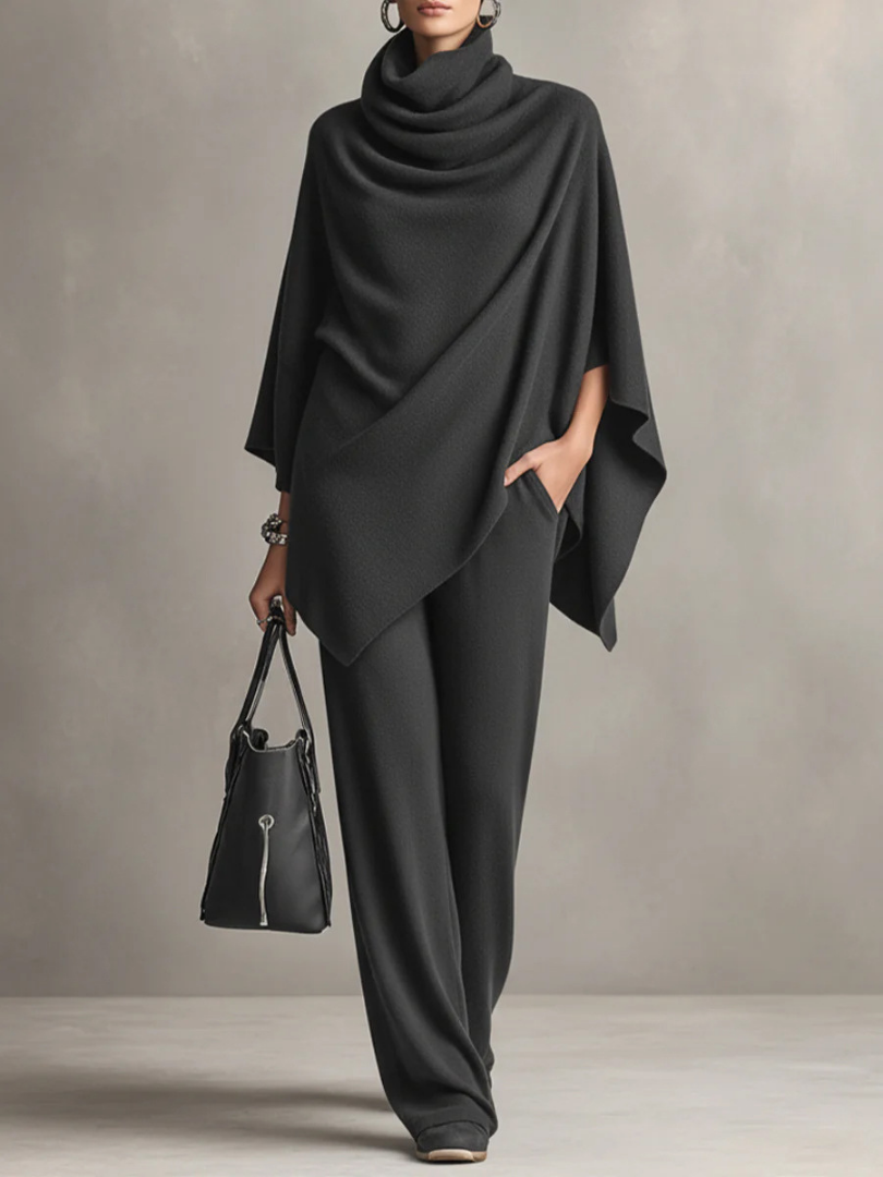 Elegant two-piece draped set