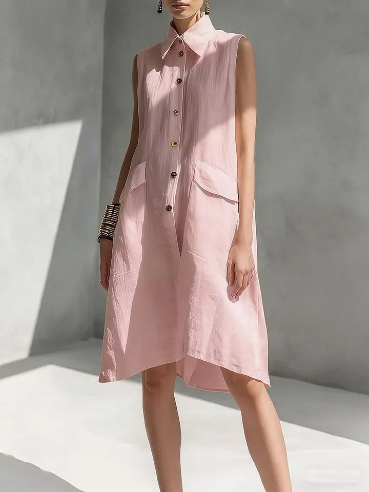 Robe midi décontractée coupe ample pour femme (multicolore)