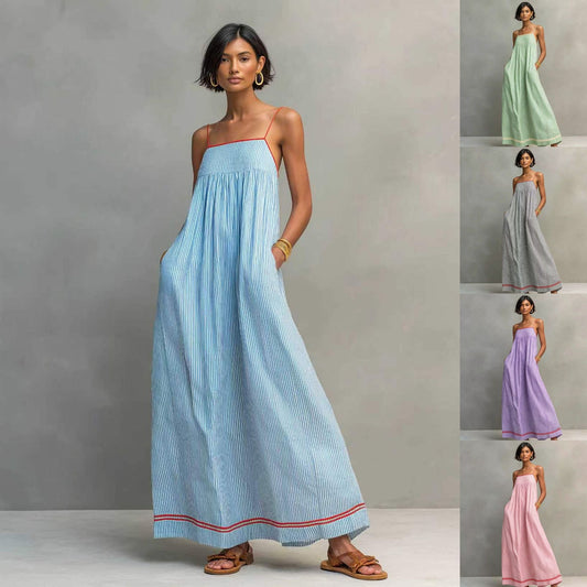Robe longue ample "Resort Wear" pour la côte
