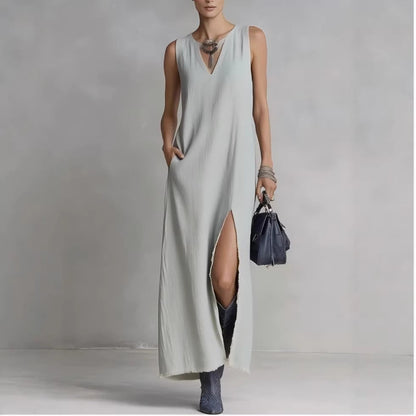 Longue robe de vacances amincissante et ample