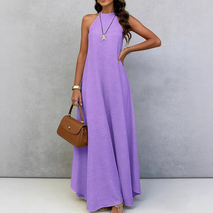 Robe longue dos-nu à nouer