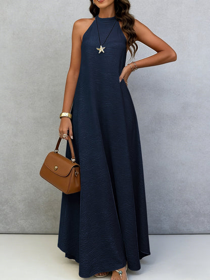Robe longue dos-nu à nouer