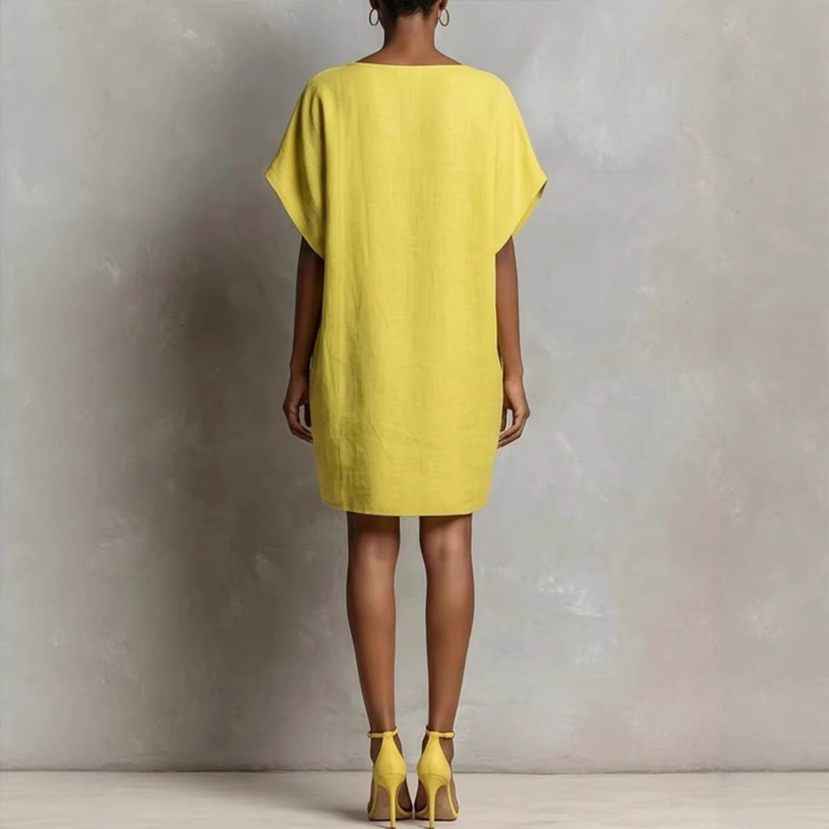 Robe droite sans effort en mélange de lin