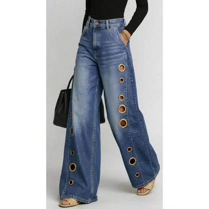 Jeans Femme Taille Haute Ample