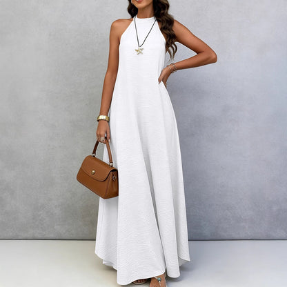 Robe longue dos-nu à nouer