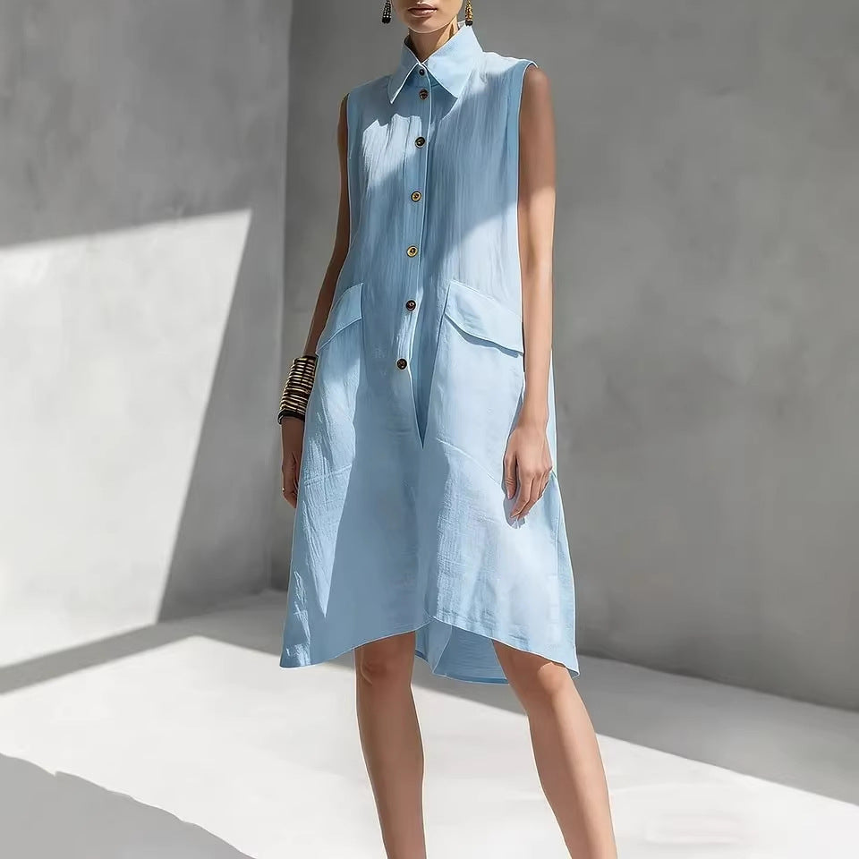 Robe midi décontractée coupe ample pour femme (multicolore)