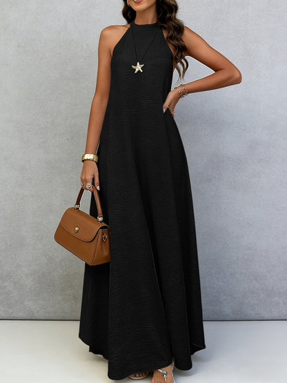 Robe longue dos-nu à nouer