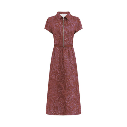 🌟 Robe longue intemporelle imprimée cachemire : L'élégance sans effort pour toutes les occasions