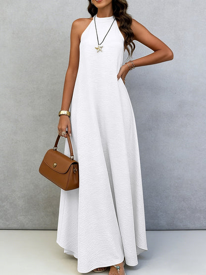 Robe longue dos-nu à nouer