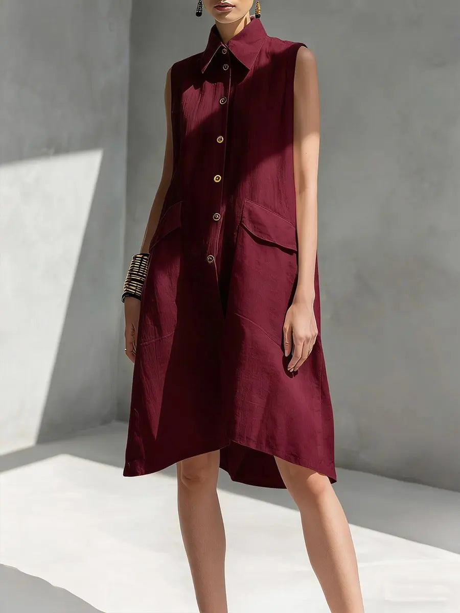 Robe midi décontractée coupe ample pour femme (multicolore)