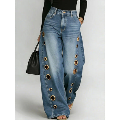 Jeans Femme Taille Haute Ample