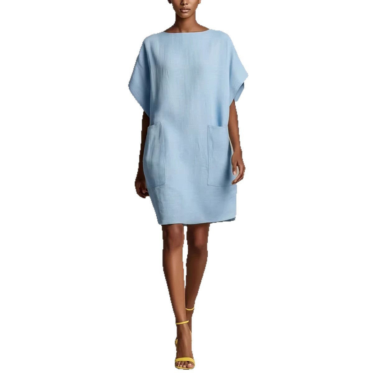 Robe droite sans effort en mélange de lin