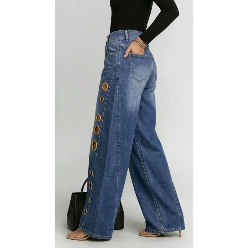 Jeans Femme Taille Haute Ample