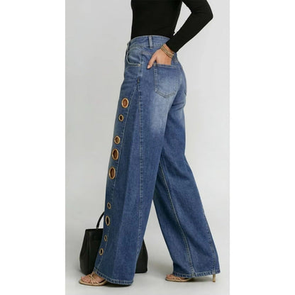Jeans Femme Taille Haute Ample