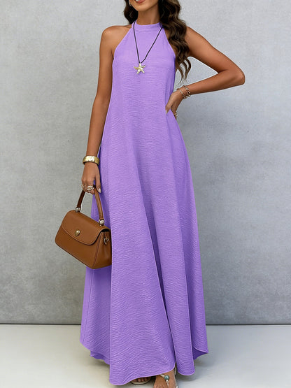 Robe longue dos-nu à nouer
