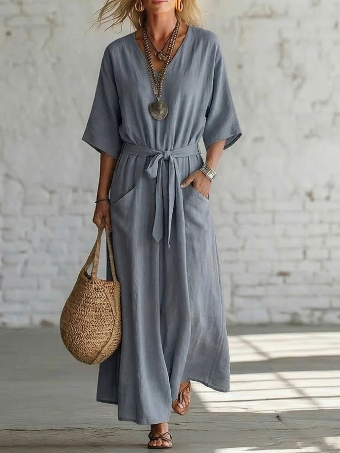 Robe longue en lin sans effort : Votre incontournable pour un style intemporel et léger