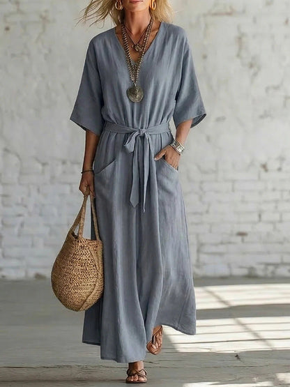 Robe longue en lin sans effort : Votre incontournable pour un style intemporel et léger