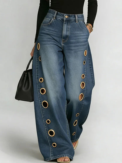 Jeans Femme Taille Haute Ample