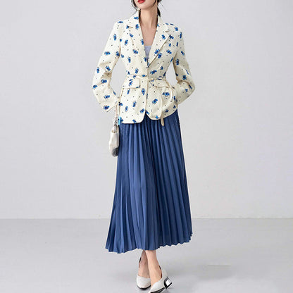 Blazer oversize ceinturé à manches bouffantes – Une élégance moderne et sophistiquée