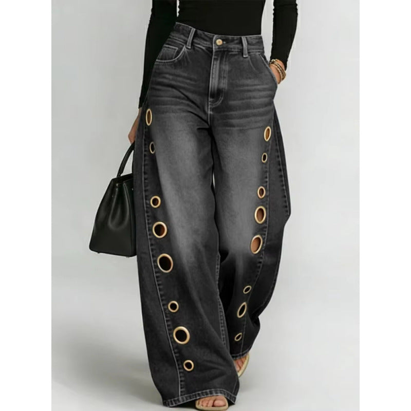 Jeans Femme Taille Haute Ample