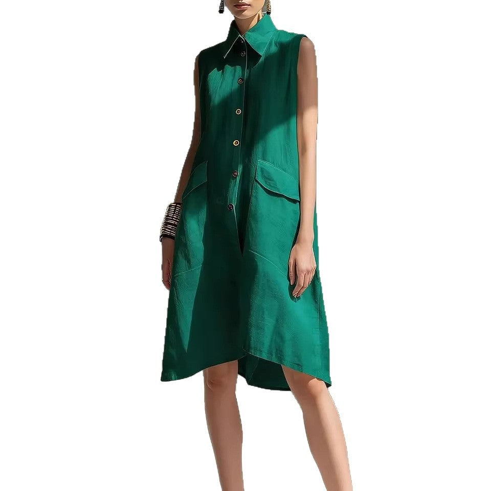 Robe midi décontractée coupe ample pour femme (multicolore)