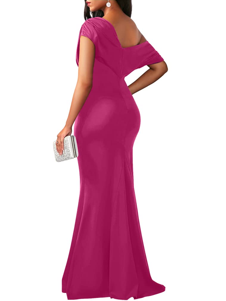 Robe de soirée longue élégante, moulante, sans manches et sans épaules pour femmes, collection 2025